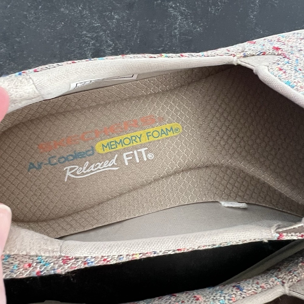 Skechers Relaxed Fit Tan and Rainbow Women's Size 7 - Roomy Toebox, Cushioned - Picture 10 of 13
